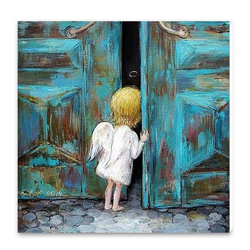 تابلو شاسی طرح کودک و فرشته کد wts66 | دنیای قاب