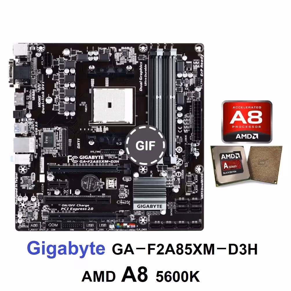 باندل مادربرد GA-F2A85XM-D3H و پردازنده AMD A8-5600K