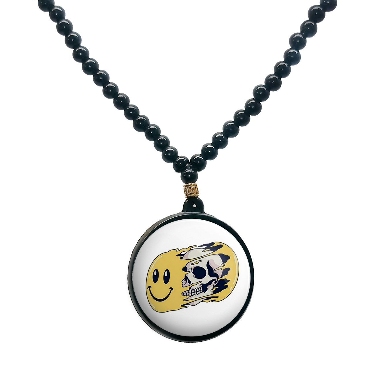 گردنبند پرمانه طرح اسکلت کد pmd.10640 مدل دو طرفه