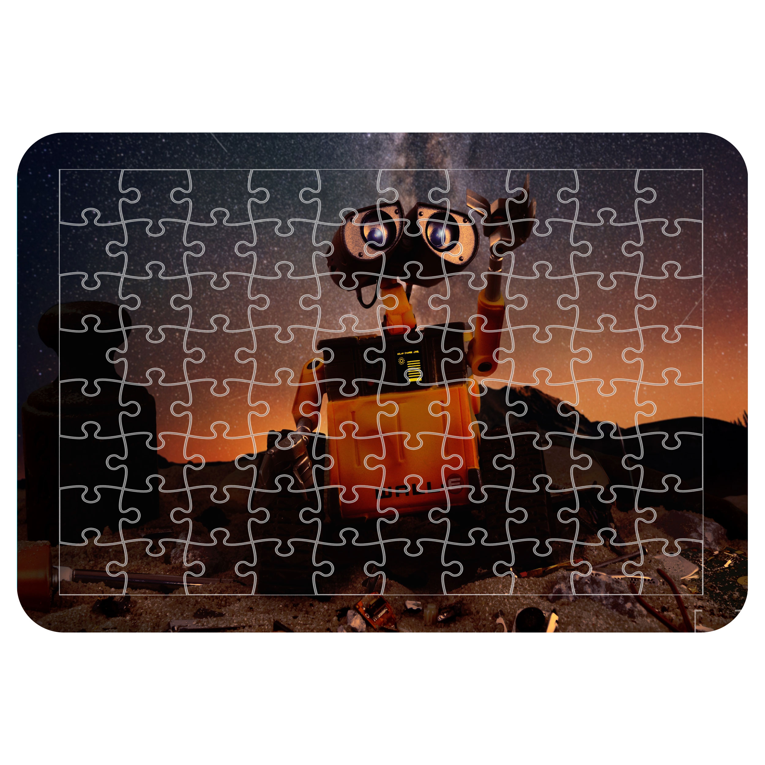 پازل 54 تکه اطلس آبی طرح کارتون وال ای  مدل P1813