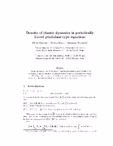 خرید و دانلود نسخه کامل کتاب Density of chaotic dynamics in periodically forced pendulum-type equations