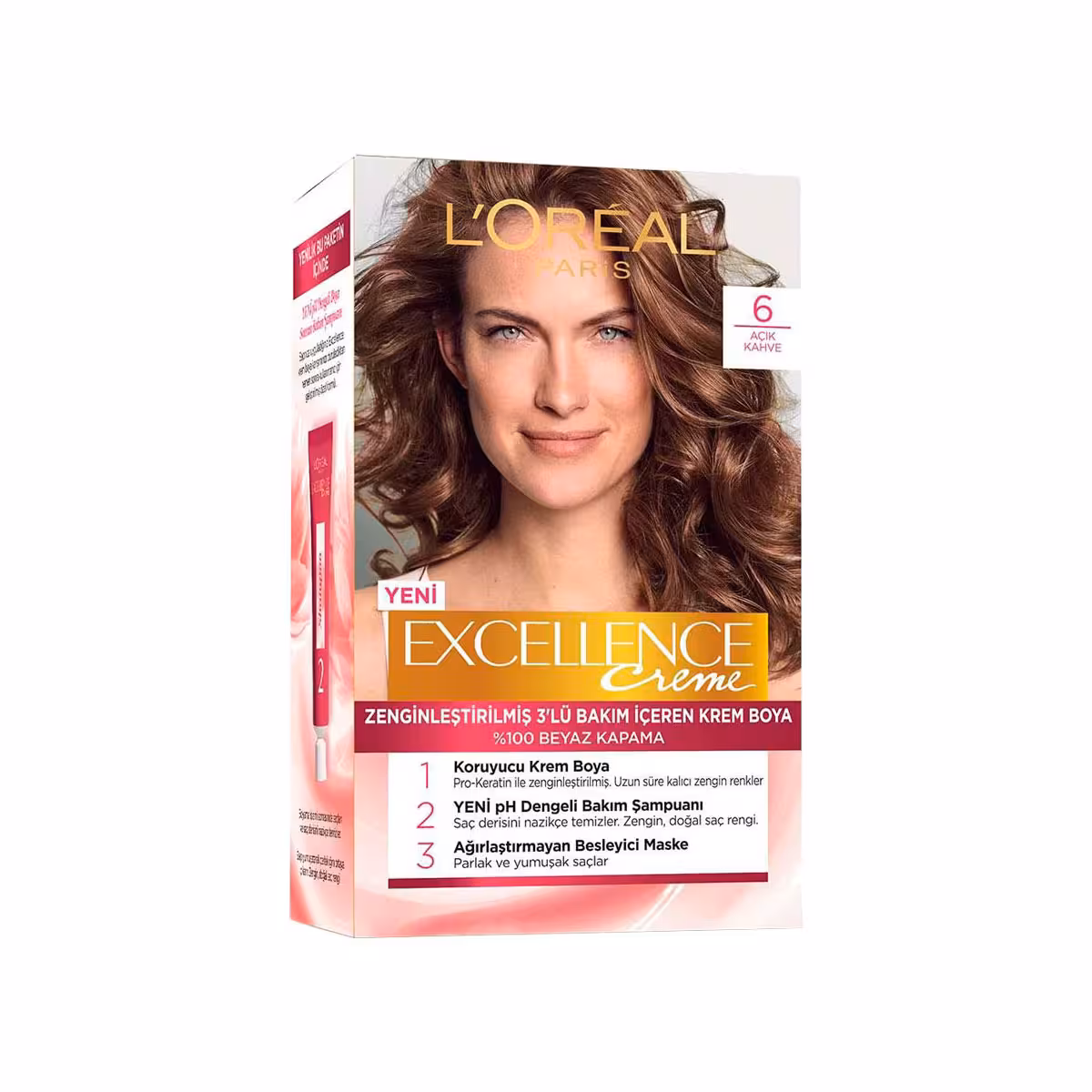 رنگ مو لورال 6 قهوه ای روشن LOREAL