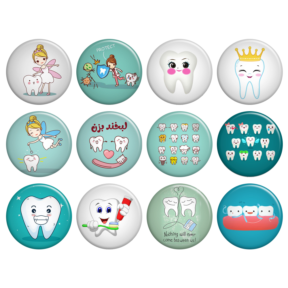پیکسل گالری باجو طرح دندان و دندانپزشکی کد 51 مجموعه 12 عددی