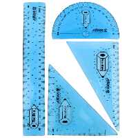 ست نقاله گونیا و خط کش ژله ای Arya 8038