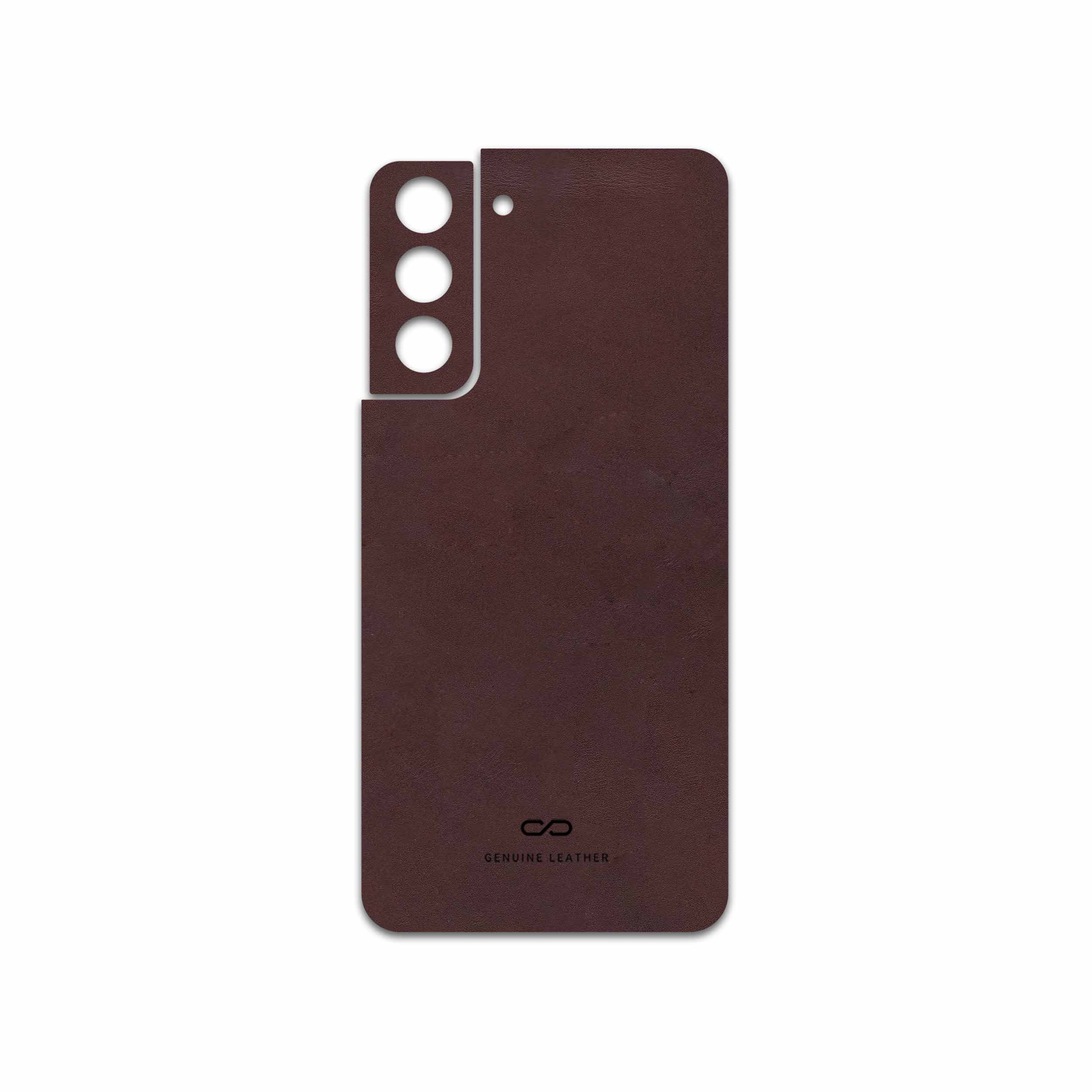 برچسب پوششی ماهوت مدل Matte-Dark-Brown-Leather مناسب برای گوشی موبایل سامسونگ Galaxy S21 FE 5G