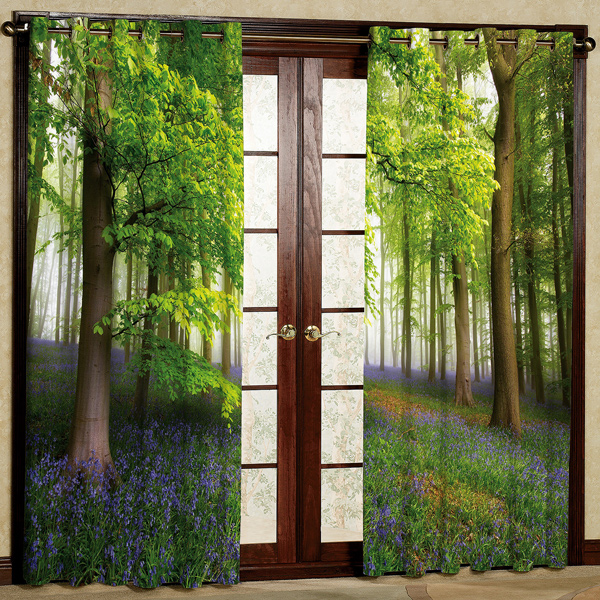 پرده مدل جنگل هازان پانچی کد 1 سایز 280x140 سانتی متر