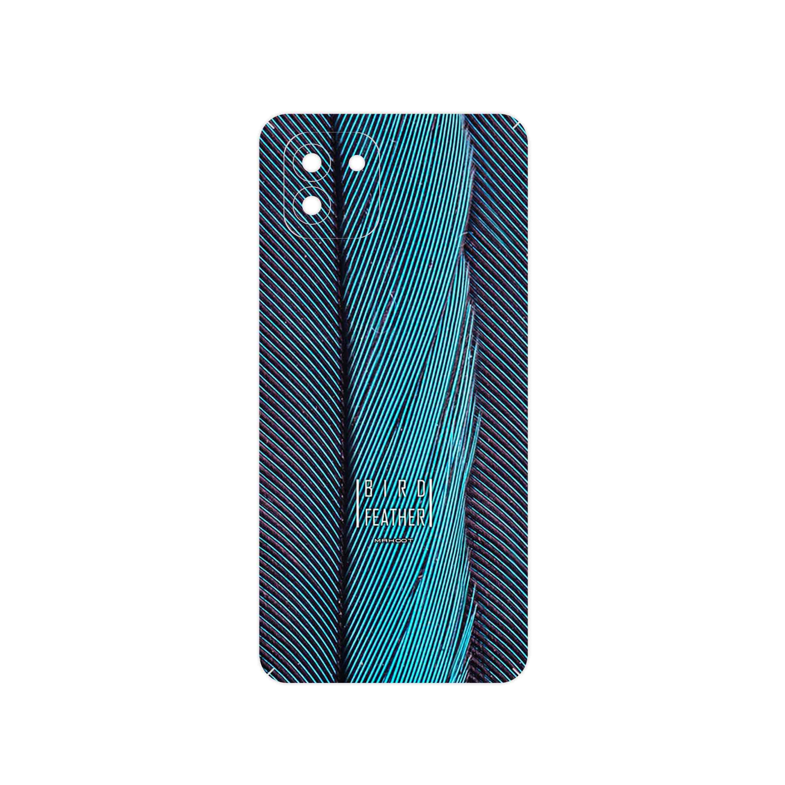 برچسب پوششی ماهوت مدل Turquoise feathers مناسب برای گوشی موبایل سامسونگ Galaxy A03