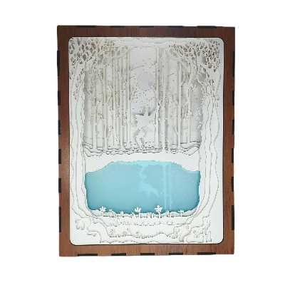 چراغ خواب مدل نایت باکس سه بعدی طرح شب مهتابی کد SD42