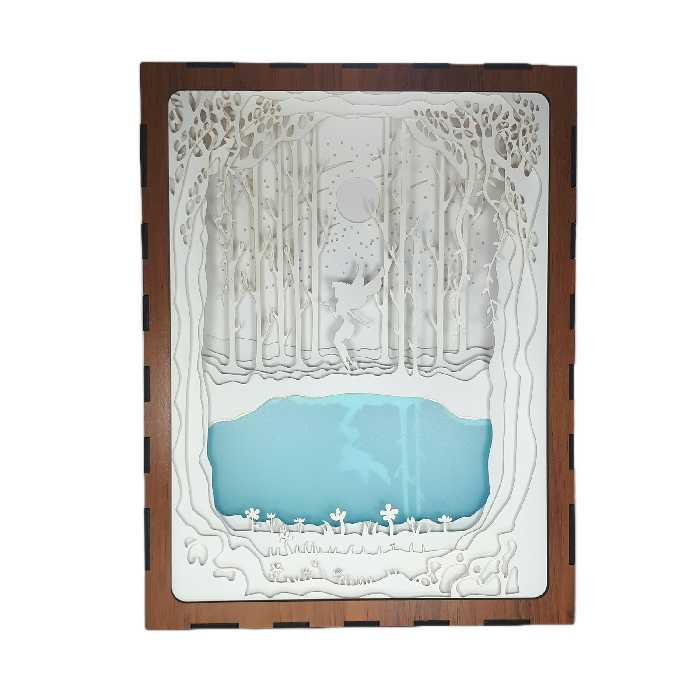 چراغ خواب مدل نایت باکس سه بعدی طرح شب مهتابی کد SD42