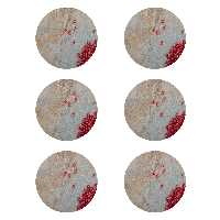 زیر لیوانی طرح انار کد 8426 بسته 6 عددی