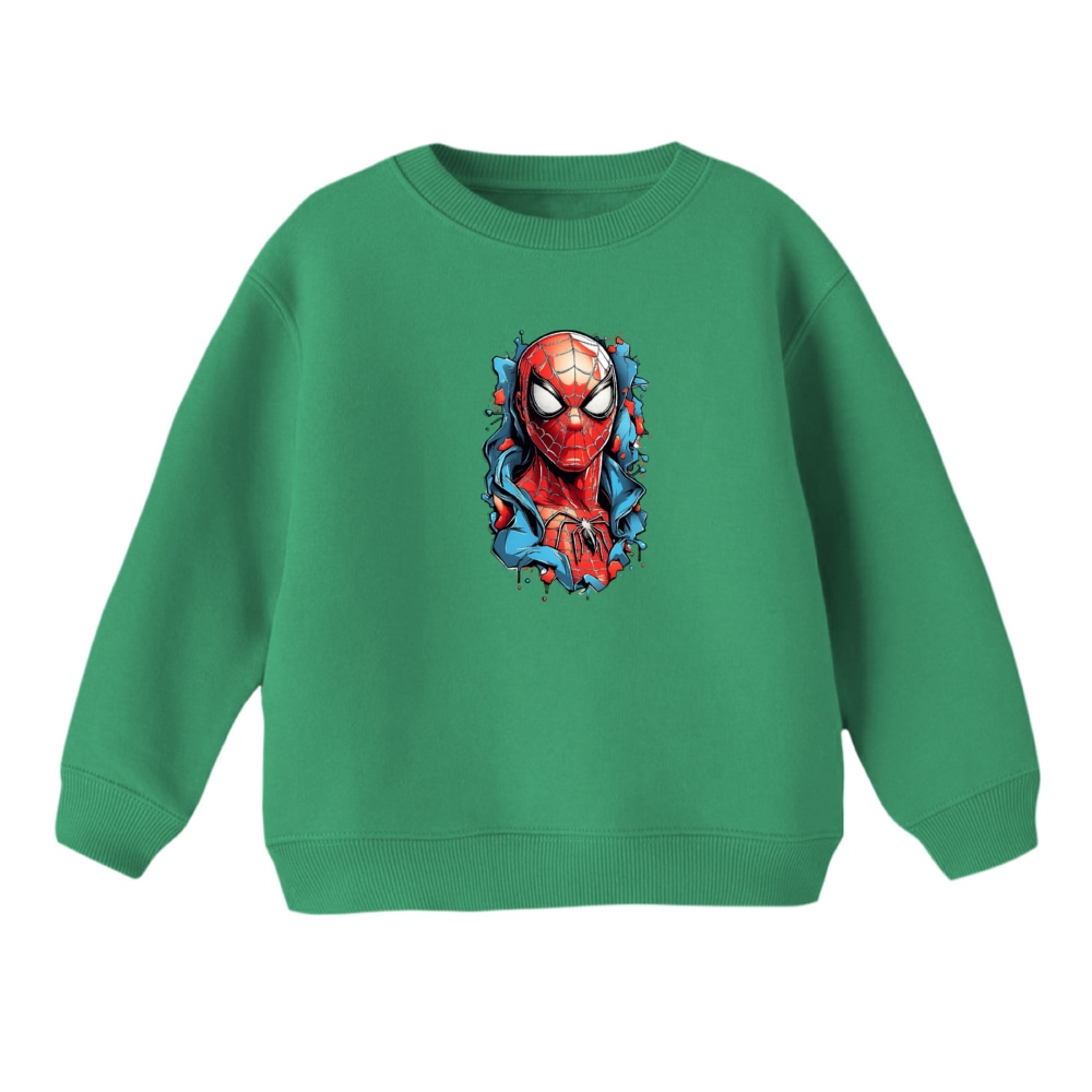 سویشرت بچگانه مدل مرد عنکبوتی کد 5 رنگ سبز