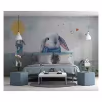 پوستر دیواری اتاق کودک مدل حیوانات 1026