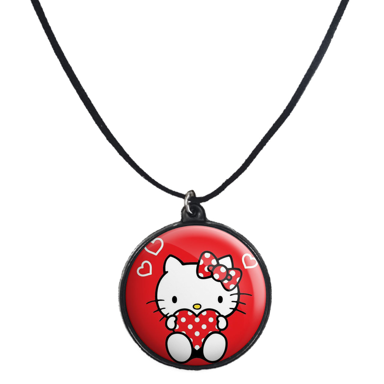 گردنبند پرمانه طرح کیتی کد pmb.22512 مدل دو طرفه