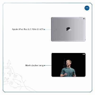 برچسب پوششی ماهوت مدل Mark Zuckerberg مناسب برای تبلت اپل iPad Pro 9.7 2016 A1675