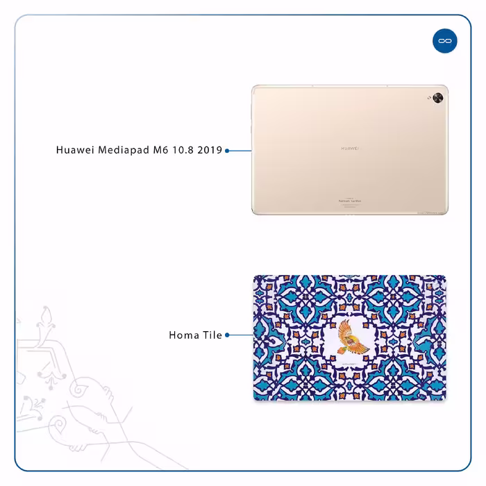 برچسب پوششی ماهوت مدل Homa Tile مناسب برای تبلت هوآوی Mediapad M6 10.8 2019