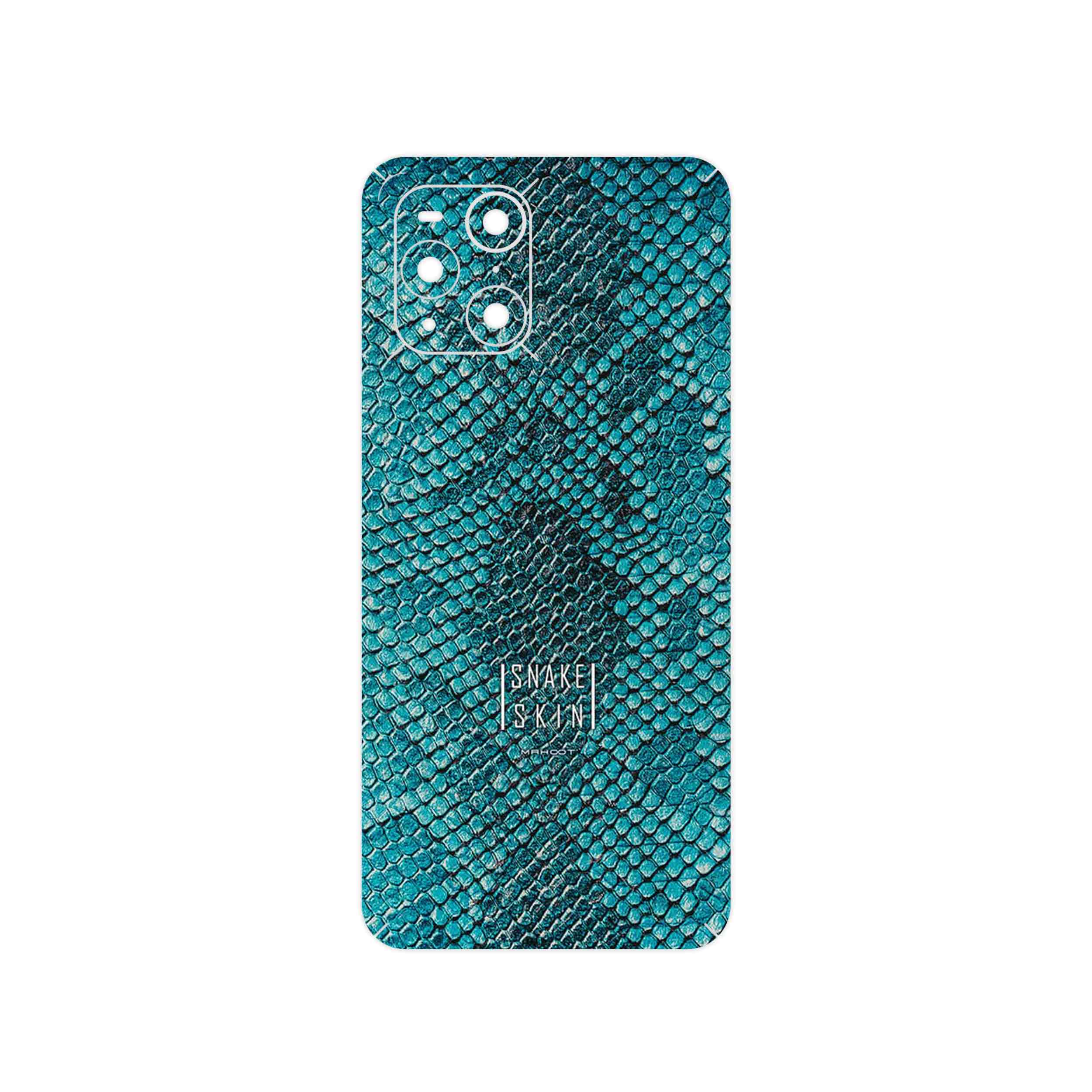 برچسب پوششی ماهوت مدل Blue Snake Skin مناسب برای گوشی موبایل اپو Find X3 Pro