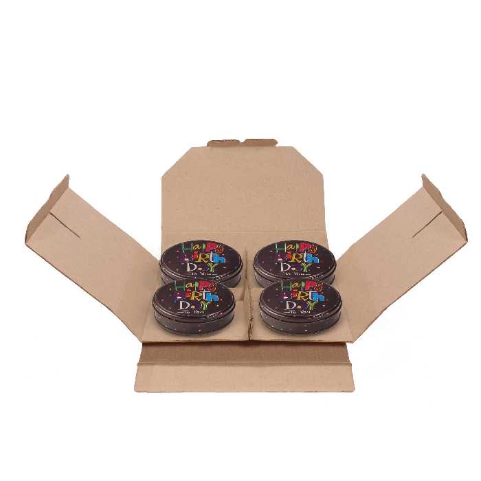 جعبه هدیه مدل تولدت مبارک مجموعه 4 عددی 