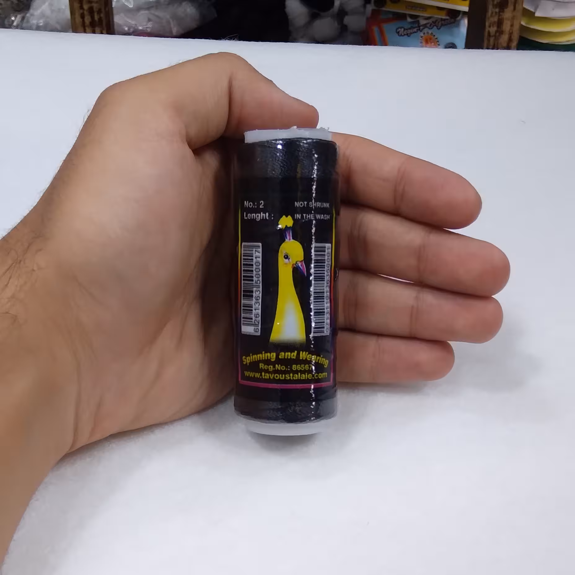 نخ مینی دوک ابریشم (شماره دو) مشکی(خرازی و خیاطی )