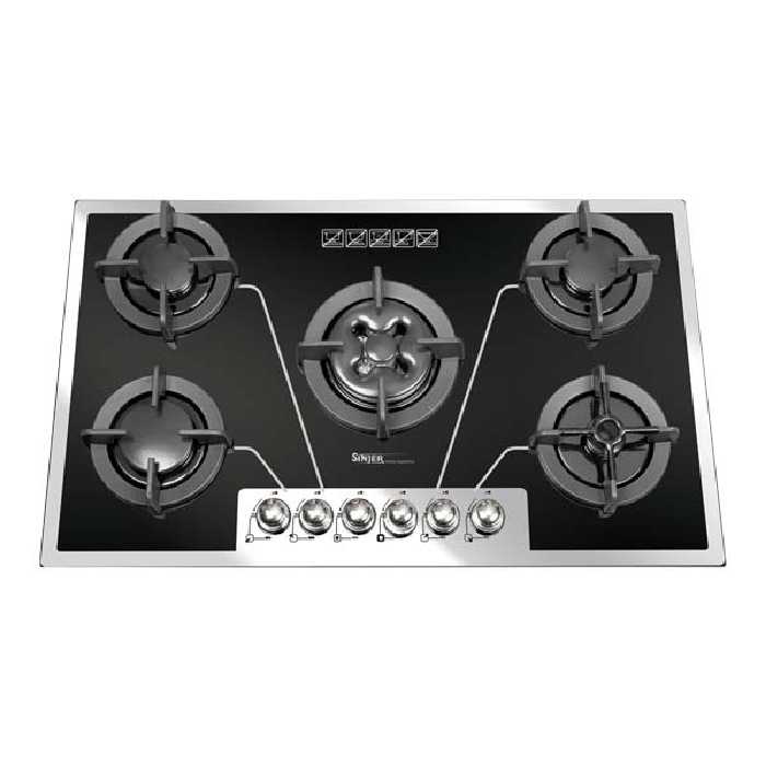 اجاق گاز صفحه ای سینجر پنج شعله مدل SDG-520D