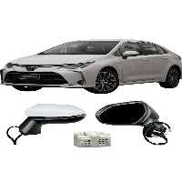 آینه وسط MATSUBA TOYOTA COROLLA سمت چپ PEROPY MIRROR 2019 2024 سیگنال تاشو الکتریکی 7 پلاگین DOĞRU TİCARET AUTO PARTS