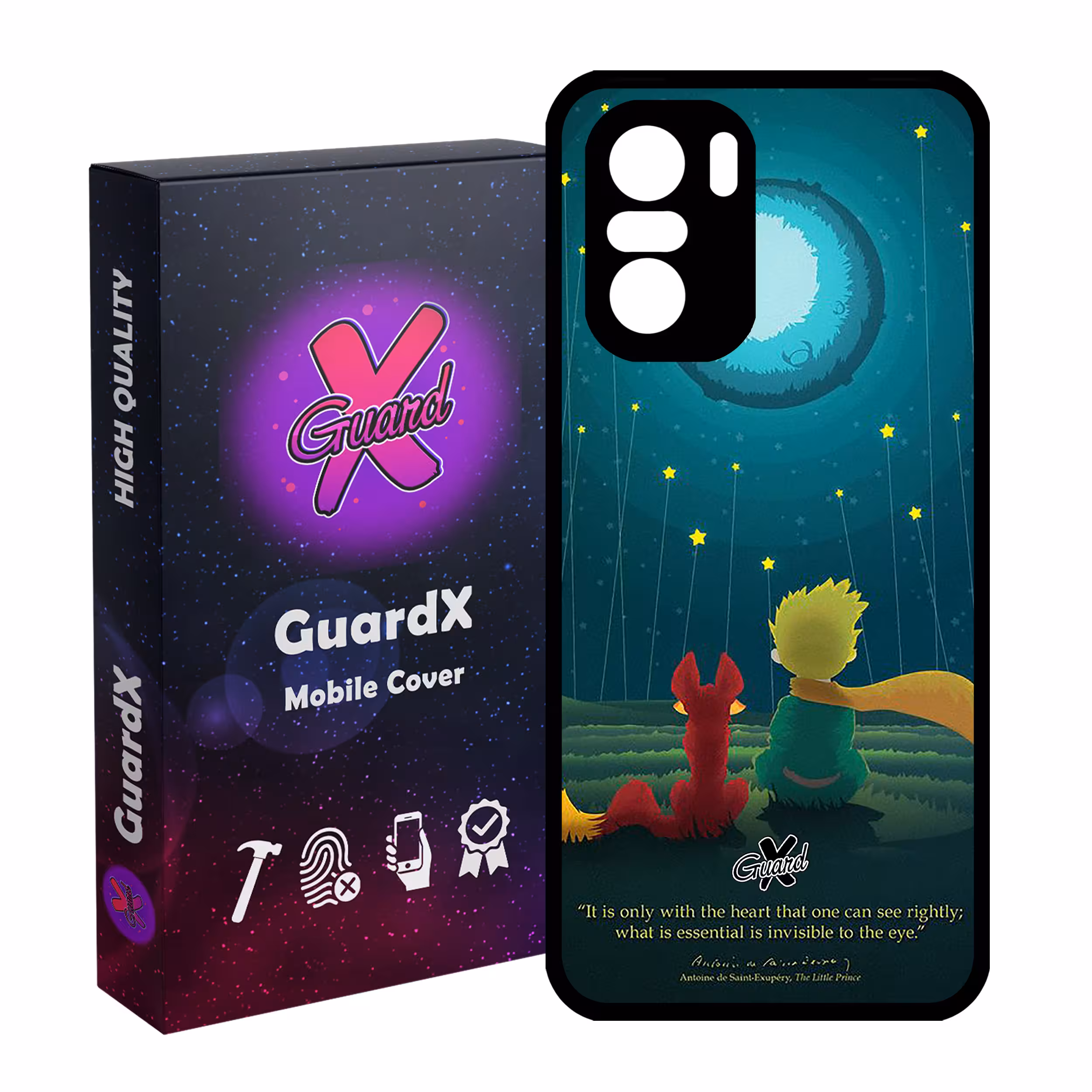 کاور گارد ایکس طرح Little Prince مدل Glass100053 مناسب برای گوشی موبایل شیائومی Poco F3/MI 11X/MI 11X Pro/Redmi K40/K40 Pro