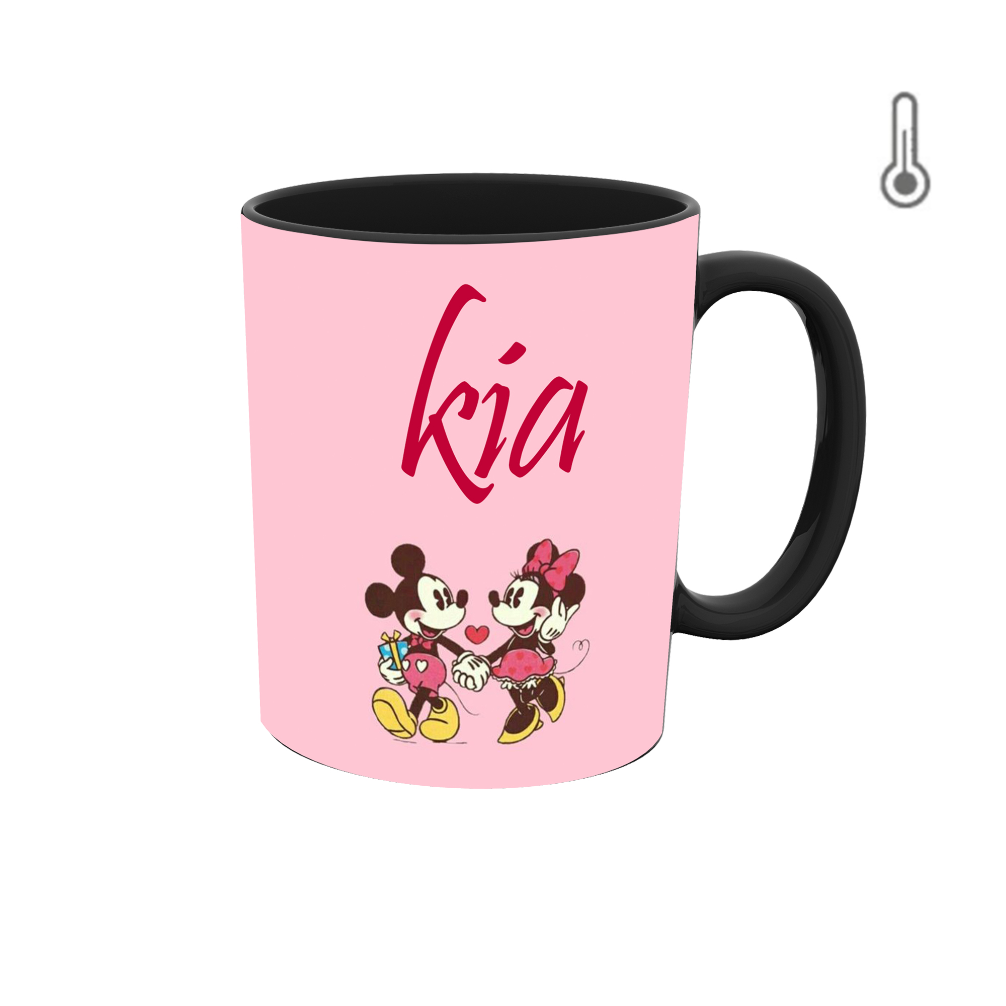 ماگ حرارتی طرح اسم کیا مدل قلب روز عشق 