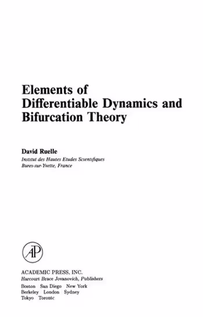 خرید و دانلود نسخه کامل کتاب Elements of Differentiable Dynamics and Bifurcation Theory