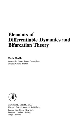 خرید و دانلود نسخه کامل کتاب Elements of Differentiable Dynamics and Bifurcation Theory