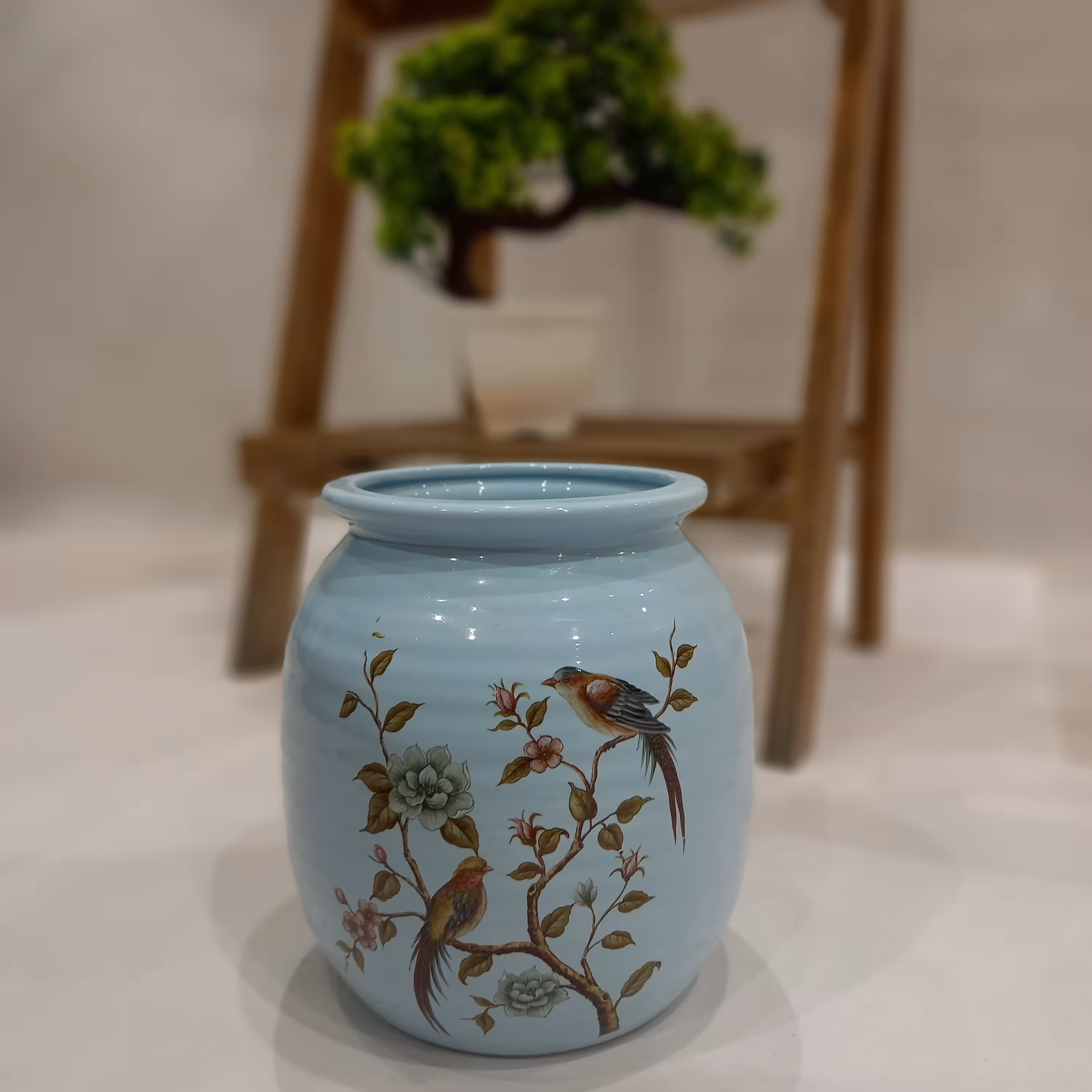 گلدان سرامیکی وارداتی طرح بهار(عالیجناب)