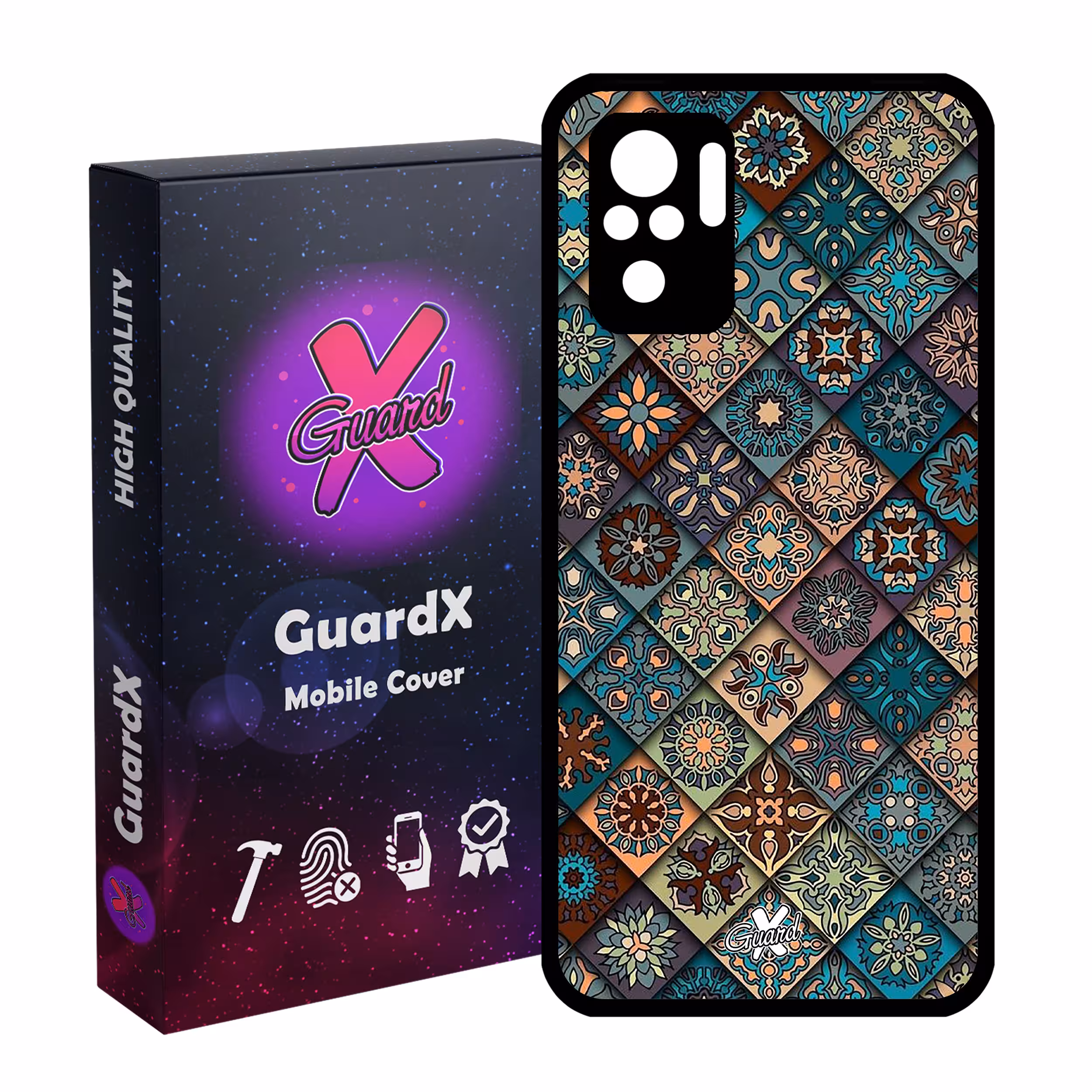 کاور گارد ایکس طرح Tile مدل Glass10093 مناسب برای گوشی موبایل شیائومی Redmi Note 10 4G / Note 10S