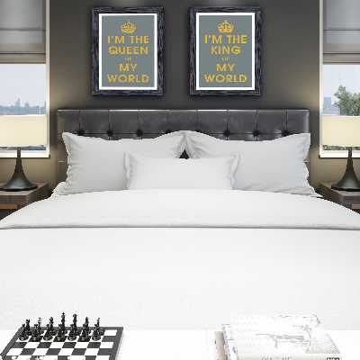 تابلو طرح King &amp; Queen مدل PrKngQen1b مجموعه 2 عددی