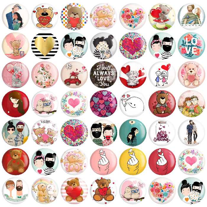 مگنت خندالو طرح عاشقانه Love کد 9 مجموعه 50 عددی