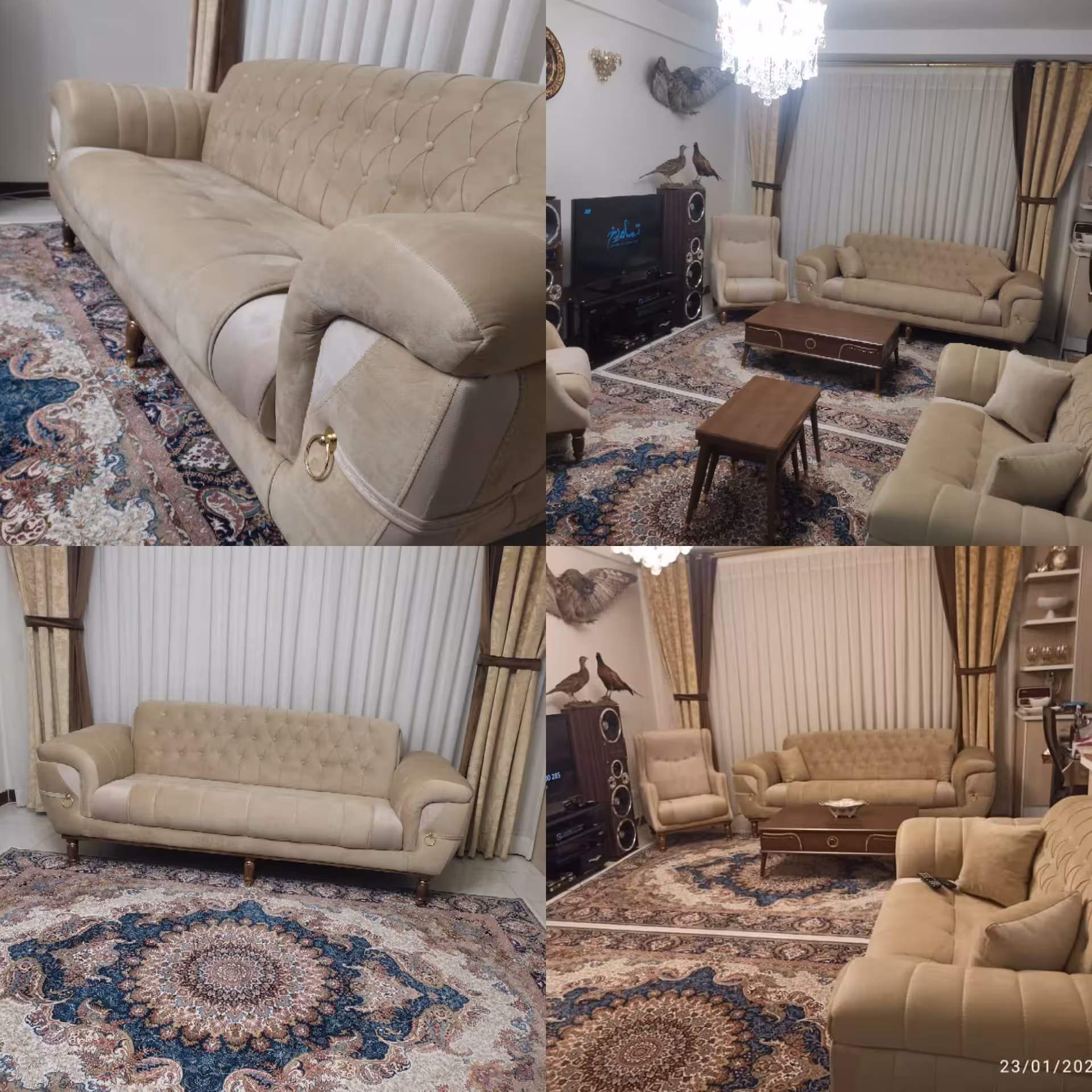 مبل کمربندی چستر راحتی هفت نفره 