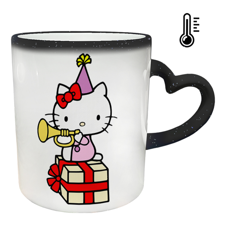 ماگ حرارتی مدل دسته قلبی اکلیلی طرح کیتی کد 89