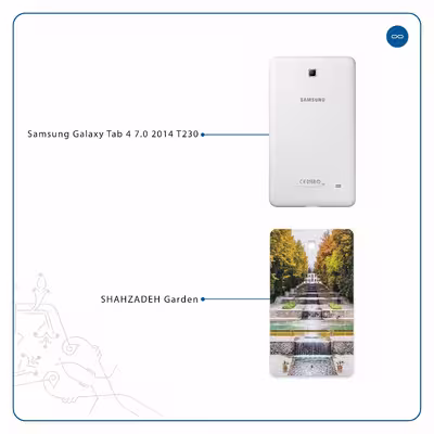 برچسب پوششی ماهوت مدل SHAHZADEH-Garden مناسب برای تبلت سامسونگ Galaxy Tab 4 7.0 2014 T230