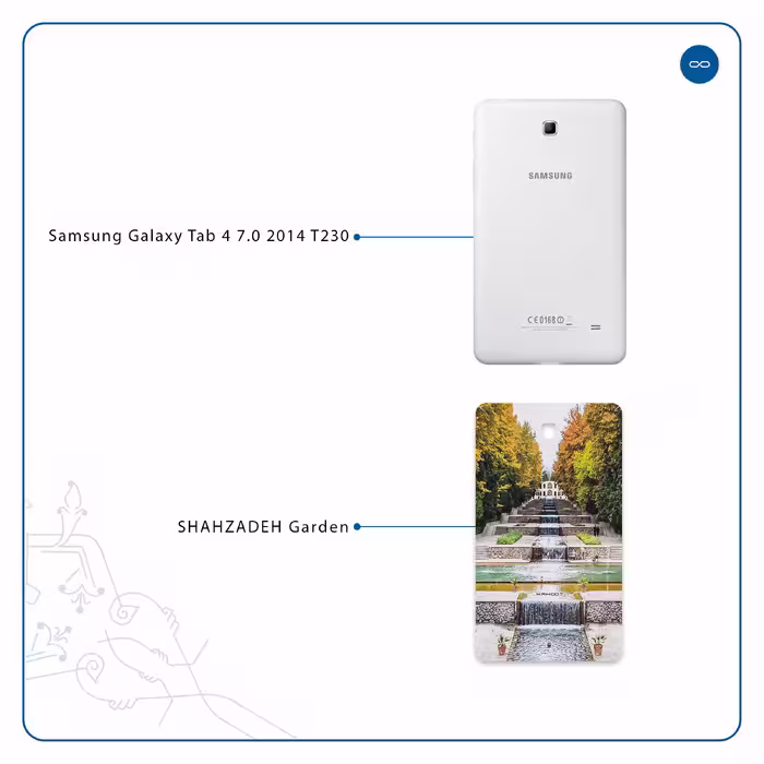 برچسب پوششی ماهوت مدل SHAHZADEH-Garden مناسب برای تبلت سامسونگ Galaxy Tab 4 7.0 2014 T230