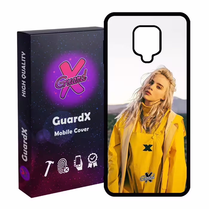 کاور گارد ایکس طرح Billie Eilish مدل Glass10227 مناسب برای گوشی موبایل شیائومی Redmi Note 9S / Note 9 Pro / Note 9 Pro Max