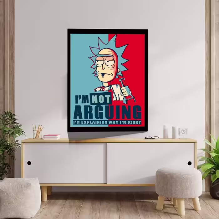 تابلو مدل Rick &amp; Morty کد F-1055