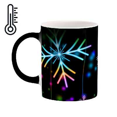 ماگ حرارتی طرح برف گرافیکی  مدل mgph11475