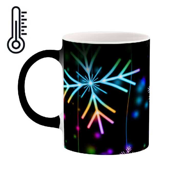 ماگ حرارتی طرح برف گرافیکی  مدل mgph11475