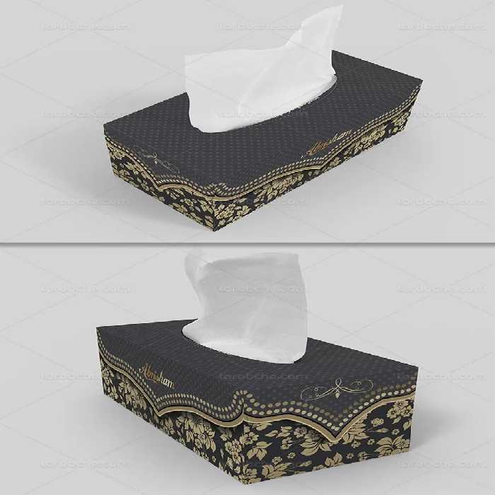 طرح جعبه دستمال کاغذی لایه باز | گرافیک با طعم تربچه