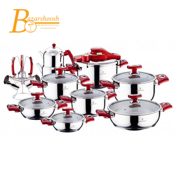 سرویس پخت‌وپز استیل 22پارچه سوفرام مدل کوپن