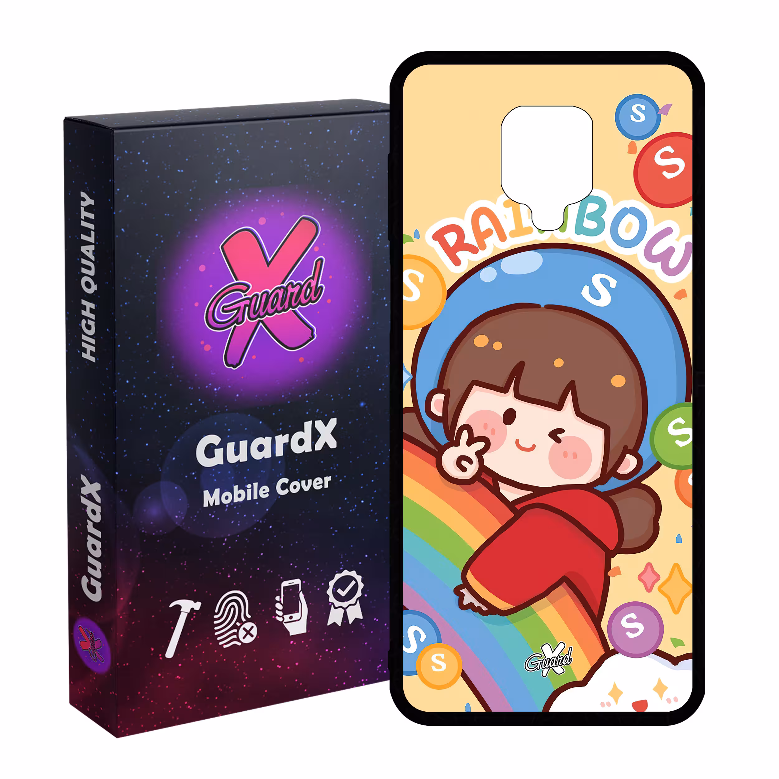 کاور گارد ایکس طرح Girl مدل Glass10520 مناسب برای گوشی موبایل شیائومی Redmi Note9 Pro/Note 9 Pro Max/Redmi Note 9S/MI Poco M2 Pro