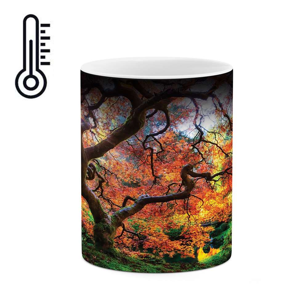 ماگ حرارتی طرح جنگل پاییزی مدل mgh03710