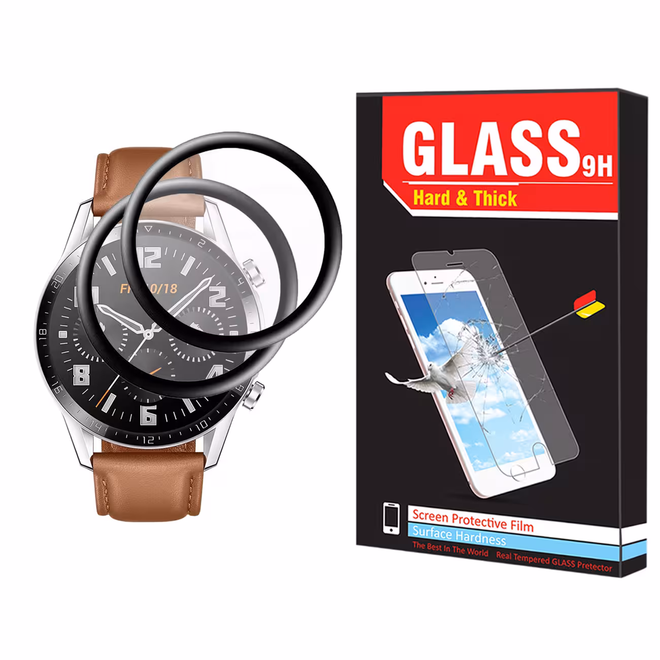 محافظ صفحه نمایش نانو هارد اند تیک مدل NHT مناسب برای ساعت هوشمند هواوی Watch GT 2 46mm بسته دو عددی