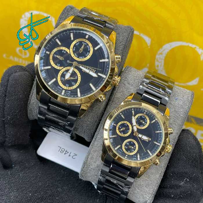 خرید ست ساعت زنانه و مردانه سیتیزن اسپشیال موتور ژاپن کیفیت عالی سه موتور فعال جنس استیل رنگ ثابت کد 2116151 - ردگل