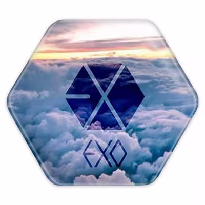 پیکسل خندالو طرح گروه اکسو EXO مدل 6 ضلعی کد 1026