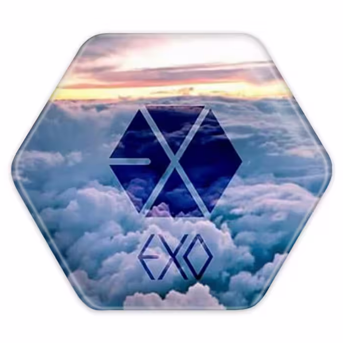 پیکسل خندالو طرح گروه اکسو EXO مدل 6 ضلعی کد 1026