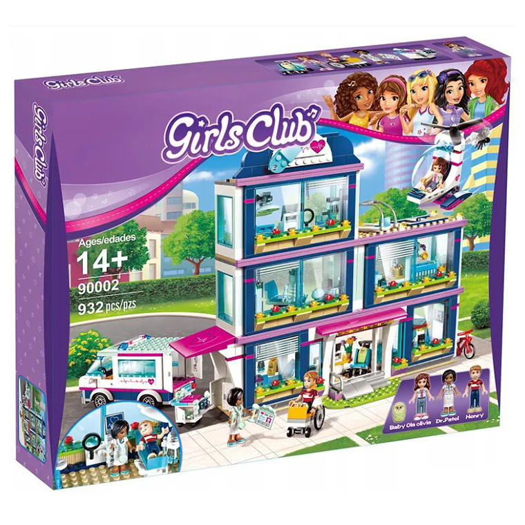 ساختنی (لگو) دخترانه بیمارستان 932 قطعه Girls Club (کد 90002)