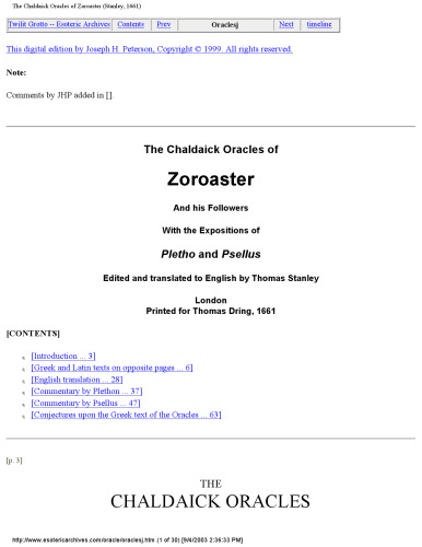 خرید و دانلود نسخه کامل کتاب The Chaldaean Oracles of Zoroaster